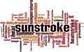 Sunstroke word cloud Royalty Free Stock Photo