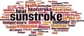 Sunstroke word cloud Royalty Free Stock Photo