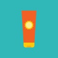Suntanlotion. Vector illustration decorative design Royalty Free Stock Photo