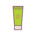 Suntanlotion. Vector illustration decorative design Royalty Free Stock Photo