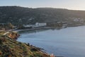 Sunup on calamosca beach from capo sant`Elia lighthouse