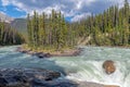 Sunwapta Falls and Athabasca River, Jasper, Canada Royalty Free Stock Photo