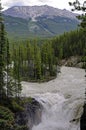 Sunwapta Falls, Jasper National Park Royalty Free Stock Photo