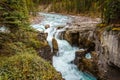 Sunwapta Falls in Jasper National Park Royalty Free Stock Photo