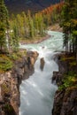 Sunwapta falls in Jasper National Park, Rocky Mountains, Alberta Canada Royalty Free Stock Photo