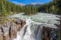 Sunwapta falls in Jasper National Park Royalty Free Stock Photo