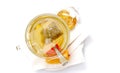 suo of tea, honey and lemon on white Royalty Free Stock Photo