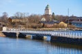 Suomenlinna Church, old bridge, old military buildings.