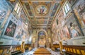 Indoor sight in the Church of the Suore Missionarie di GesÃÂ¹ Eterno Sacerdote, in Rome, Italy. Royalty Free Stock Photo