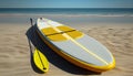 Sup board, paddle board fine art. AI generated. Water Sport