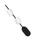 Sup paddle hands monochromatic flat vector hands