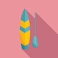 Sup stand up icon flat vector. Board surf