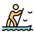 Sup surf icon vector flat Royalty Free Stock Photo