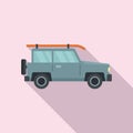 Sup surf jeep icon flat vector. Stand board Royalty Free Stock Photo