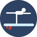 Sup Surf yoga Icon