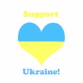 Support Ukraine flag colors illustration. Royalty Free Stock Photo