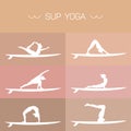 SUP Yoga set Royalty Free Stock Photo