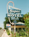 Supai Motel vintage sign, on Route 66 in Seligman, Arizona