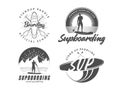 SUP boarding logos Royalty Free Stock Photo