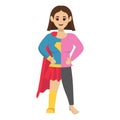 Super mom concept mascot design illustration Royalty Free Stock Photo