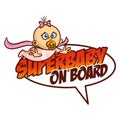 Super baby on board Superhero logo