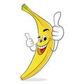 Super banana thumb up the best cartoon style
