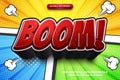 Super Bang Comic Cartoon Style Bold 3D Editable text Effect Style Royalty Free Stock Photo