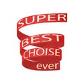 Super best choise icon, cartoon style