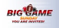 Super big game sunday bowl banner vector illustration