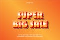 Super big sale editable text effect 3d emboss comic style Royalty Free Stock Photo