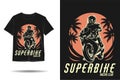 Super bike racing club silhouette t shirt design