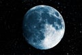 Super blue moon in the galaxy background Royalty Free Stock Photo