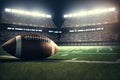 Super Bowl,American Football Field. Generative ai illustration. Royalty Free Stock Photo