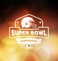 Super Bowl Championship Logo Sport Design Template