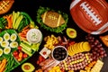 Super bowl game catering food, appetizer for party Royalty Free Stock Photo