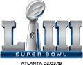 Super bowl LIII logo vector Royalty Free Stock Photo