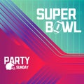 Super bowl party invitation card