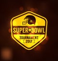 Super Bowl Tournament Logo Sport Design Template Royalty Free Stock Photo