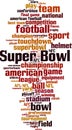 Super Bowl word cloud Royalty Free Stock Photo