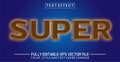 Super brown font Text effect editable Royalty Free Stock Photo