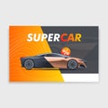 Super car design concept modern realistic illustration Royalty Free Stock Photo