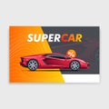 Super car design concept modern realistic illustration Royalty Free Stock Photo
