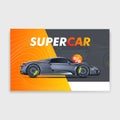 Super car design concept modern realistic illustration Royalty Free Stock Photo