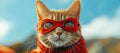 super cat, AI generated Royalty Free Stock Photo