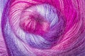 A super close up image of amethyst yarn Royalty Free Stock Photo