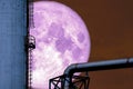 super cold moon back silhouette refinery oil tank