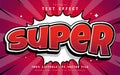 Super comic style text effect editable Royalty Free Stock Photo