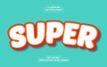 Super Comic Text Style Effect Royalty Free Stock Photo