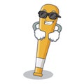 Super cool baseball bat character cartoon