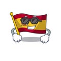 Super cool character spain flag is stored cartoon drawer